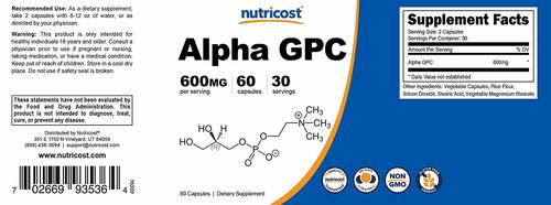 알파 GPC 300mg 60캡슐